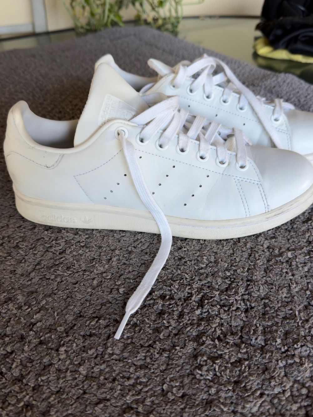 adidas Stan Smith women White Low-Top Leather Sneakers size 7.5
